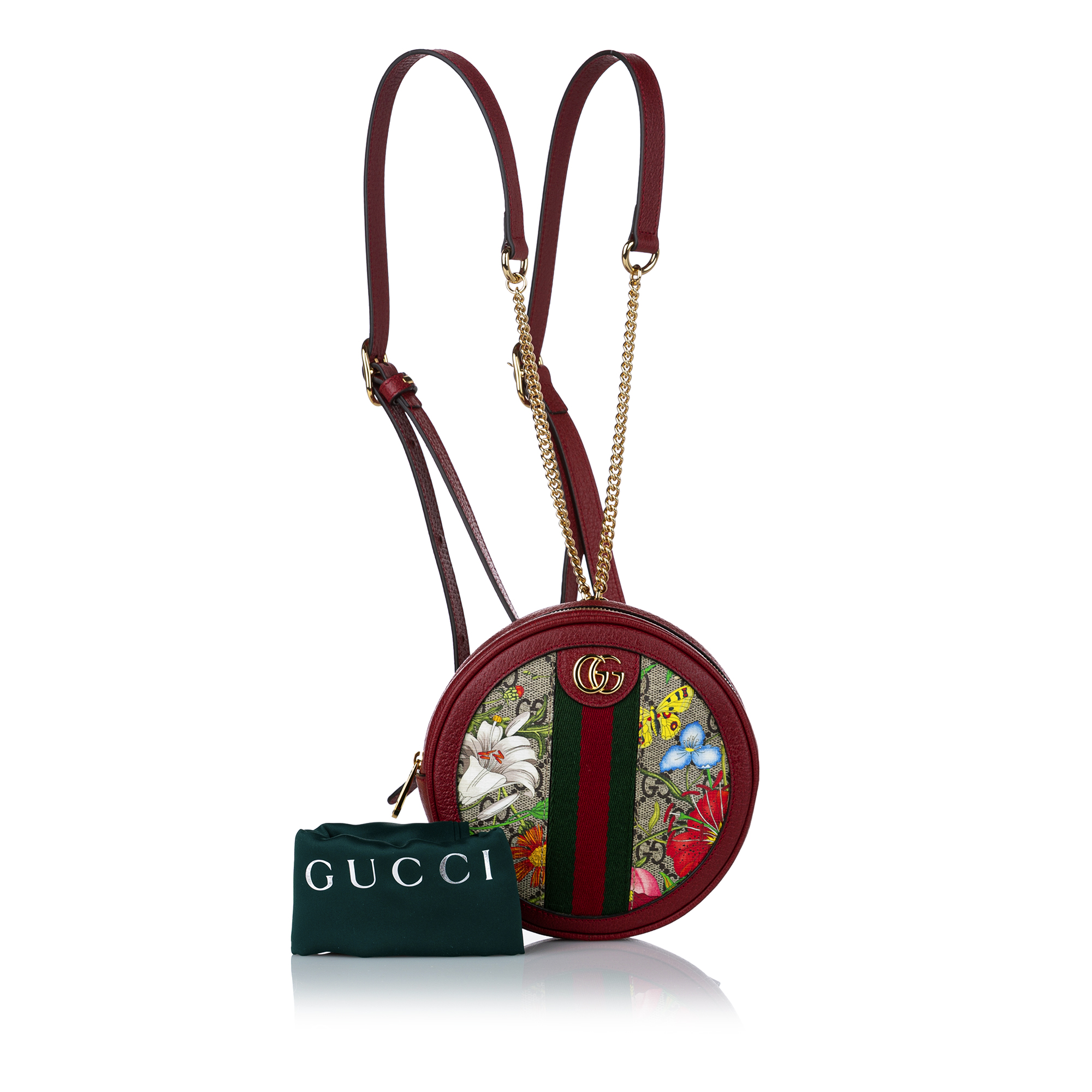 Gucci GG Supreme Flora Ophidia Round Backpack - Image 4 of 7