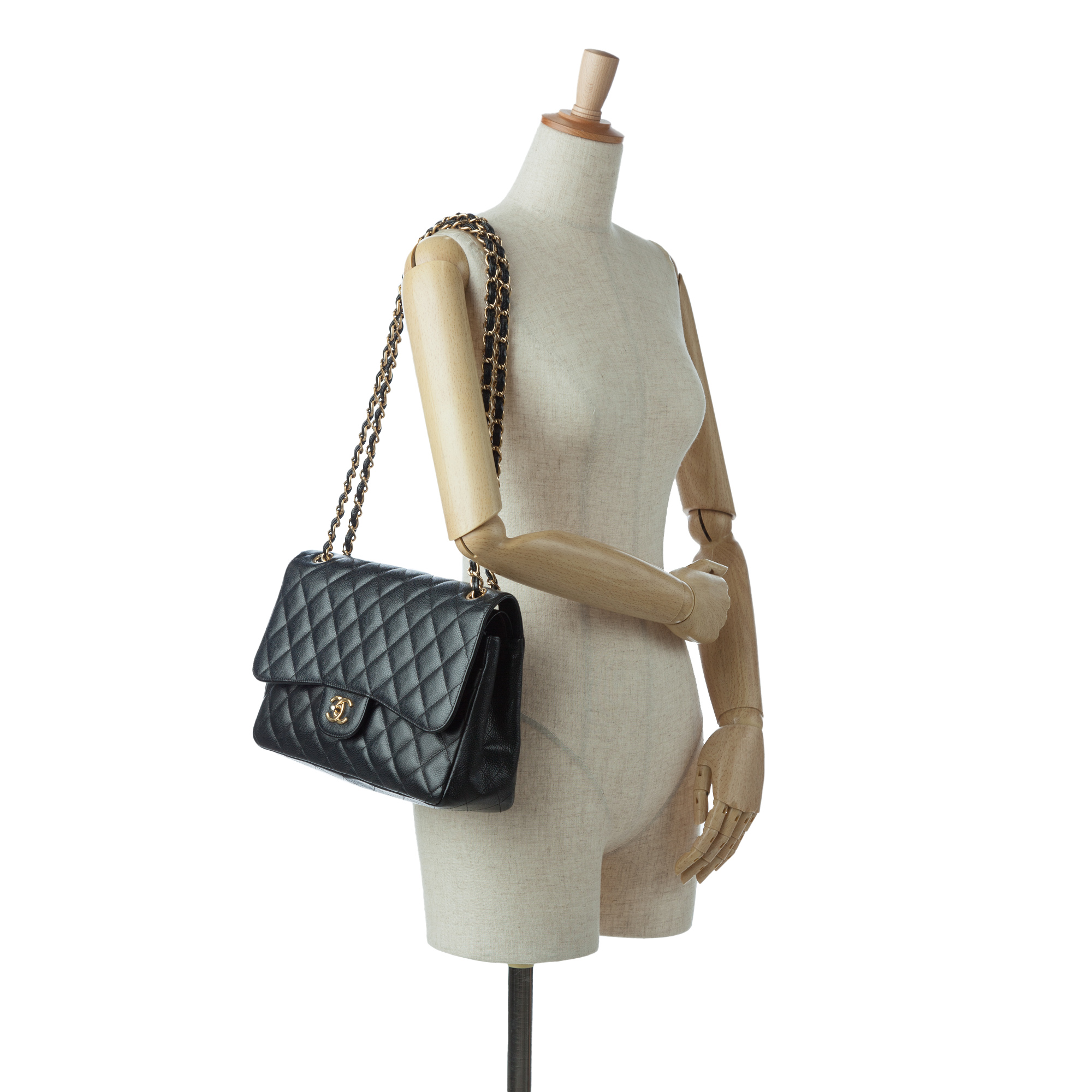 Chanel Jumbo Classic Caviar Double Flap - Image 9 of 9