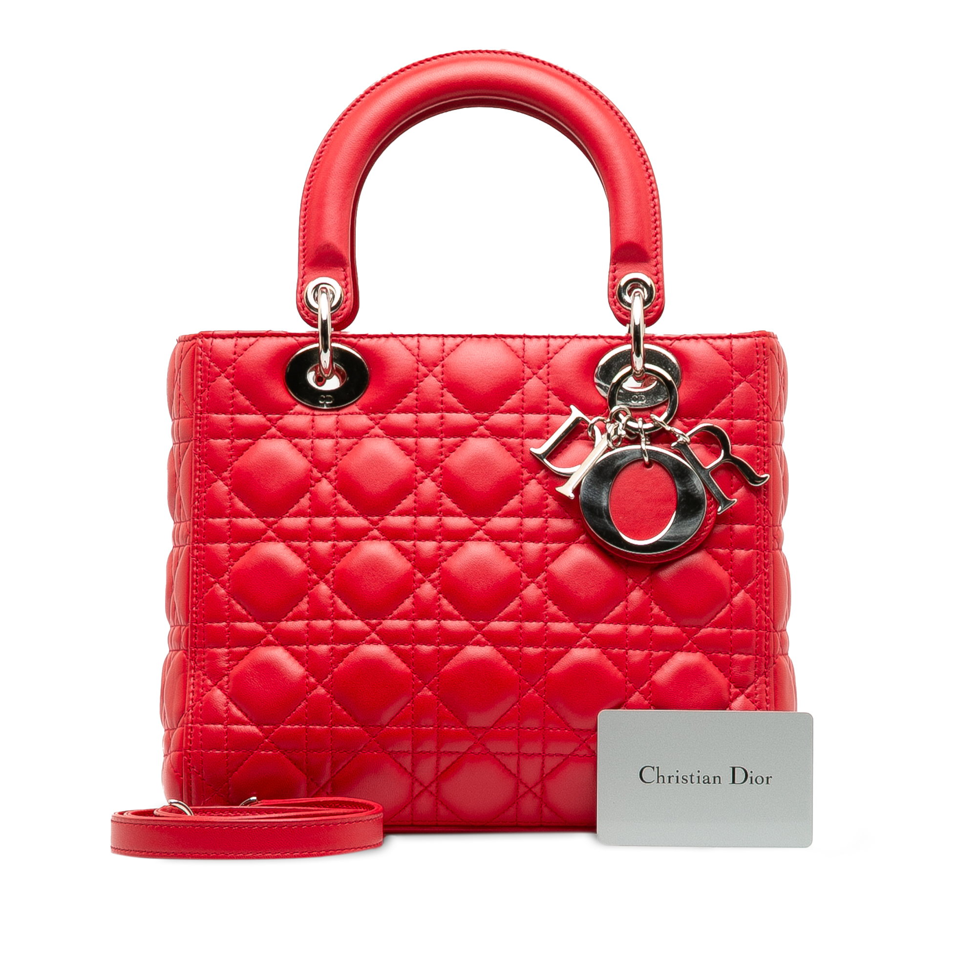 Dior Medium Lambskin Cannage Lady Dior - Image 10 of 10