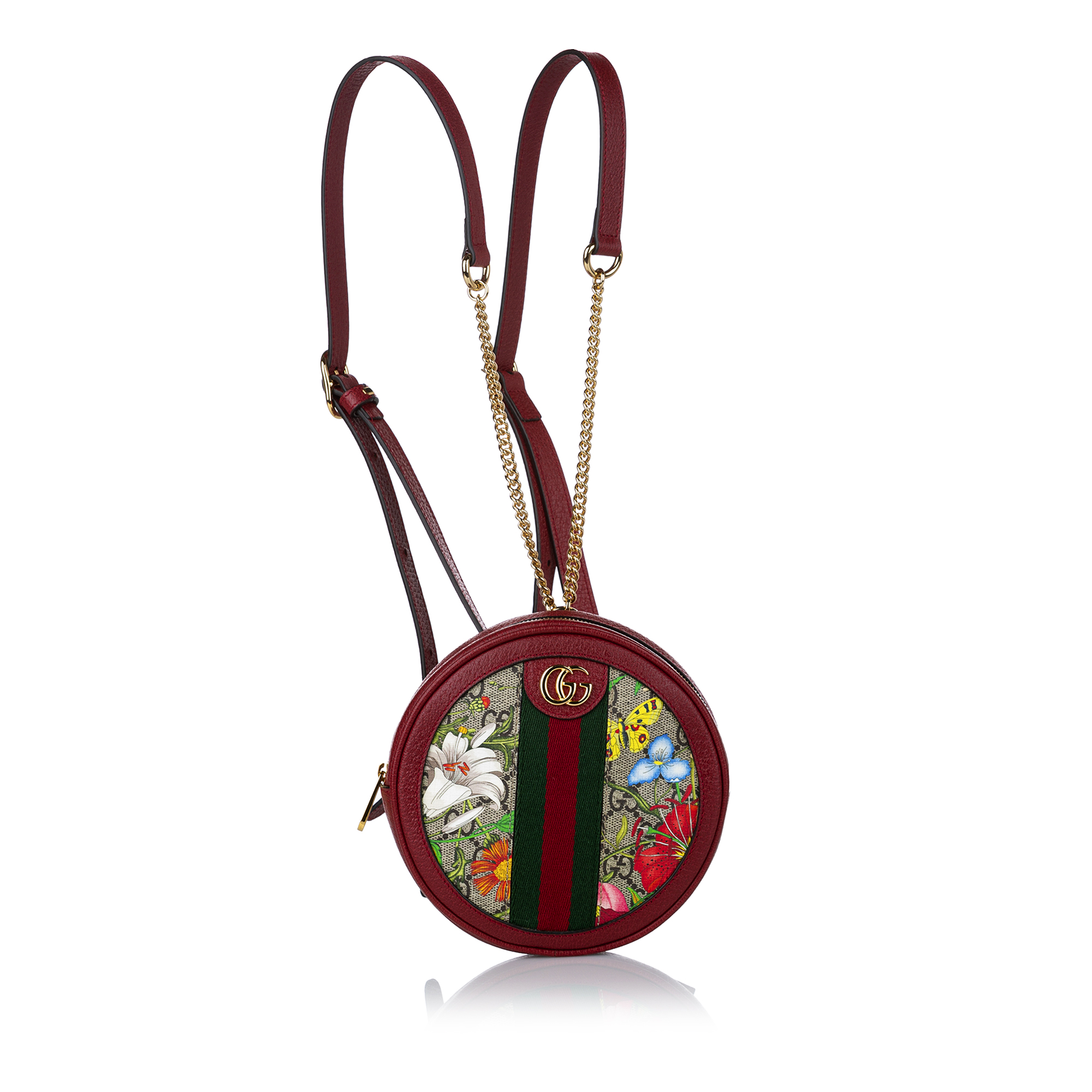 Gucci GG Supreme Flora Ophidia Round Backpack - Image 2 of 7