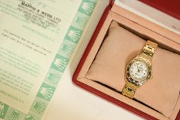 Rolex Lady-Datejust Pearlmaster 18ct Yellow Gold with Box and Papers 1997