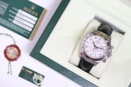 Rolex 18ct White Gold Cosmograph Daytona Meteorite with Box and Papers 2009