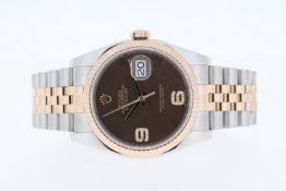 Rolex Datejust 36 Steel & Gold Floral Dial Automatic Reference 116231