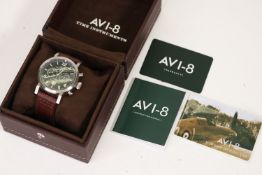 AVI-8 Hawker Hurricane MK1 chronograph and date complication Quartz with box and Papers