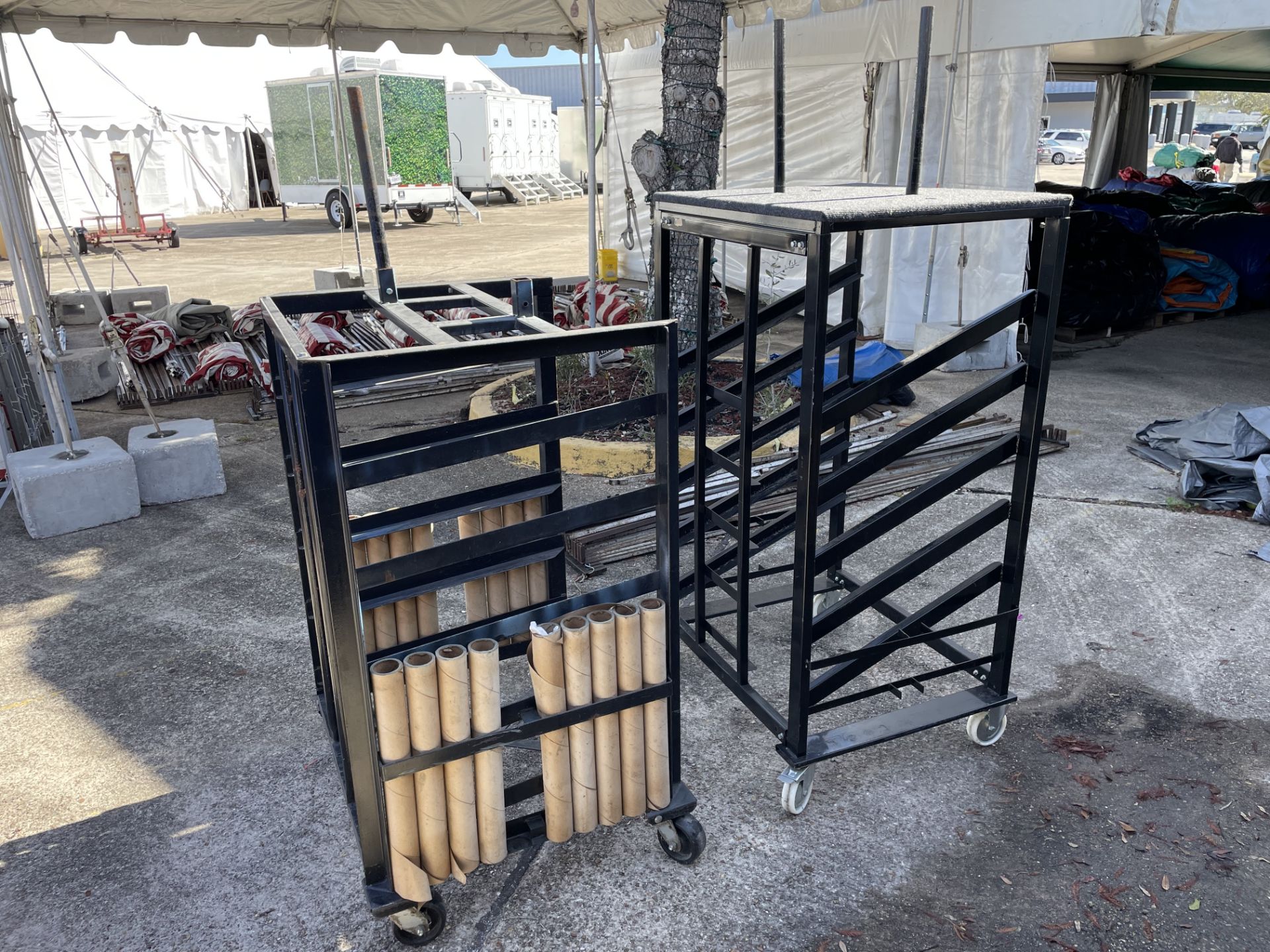 Knock Down Cocktail Table Trolley (Cart on Left)
