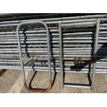 Chain Link Fence Panel Stands- mixed styles