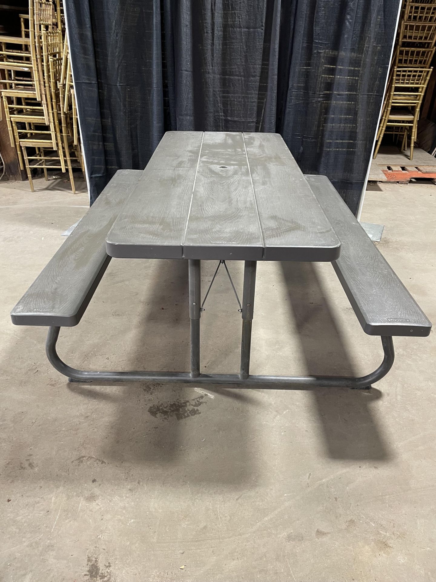 *Located in Shreeport, LA Lifetime Plastic Folding Picnic Tables - Image 2 of 3