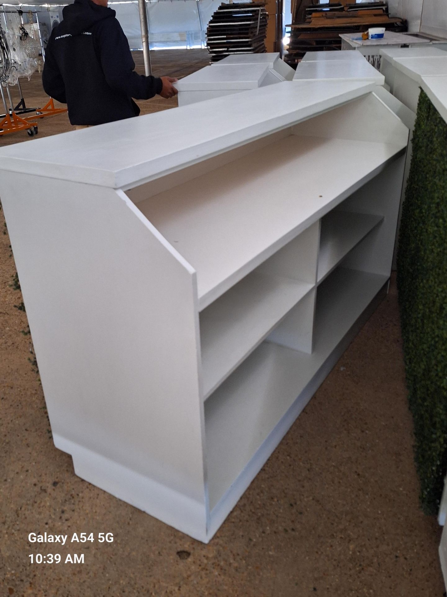 6' White Bar with Boxwood Front - Image 2 of 2