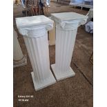 White Resin Column, 42"