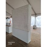 Fabric Covered Wall Panel with Slip Cover and Base, 6' wide x 8' high