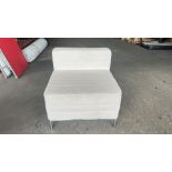 White Middle Sectional Chair with Cover