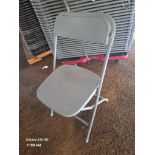 Grey Plastic Folding Chair, festival grade