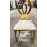 Double Oval-Back Gold Chair