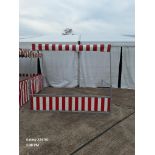 Game Booth, Red &White w/ Metal Frame