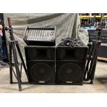 Complete P.A. System w/ Stands & Case,