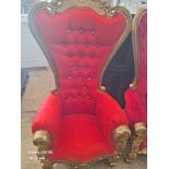 Red & Gold Throne Chair