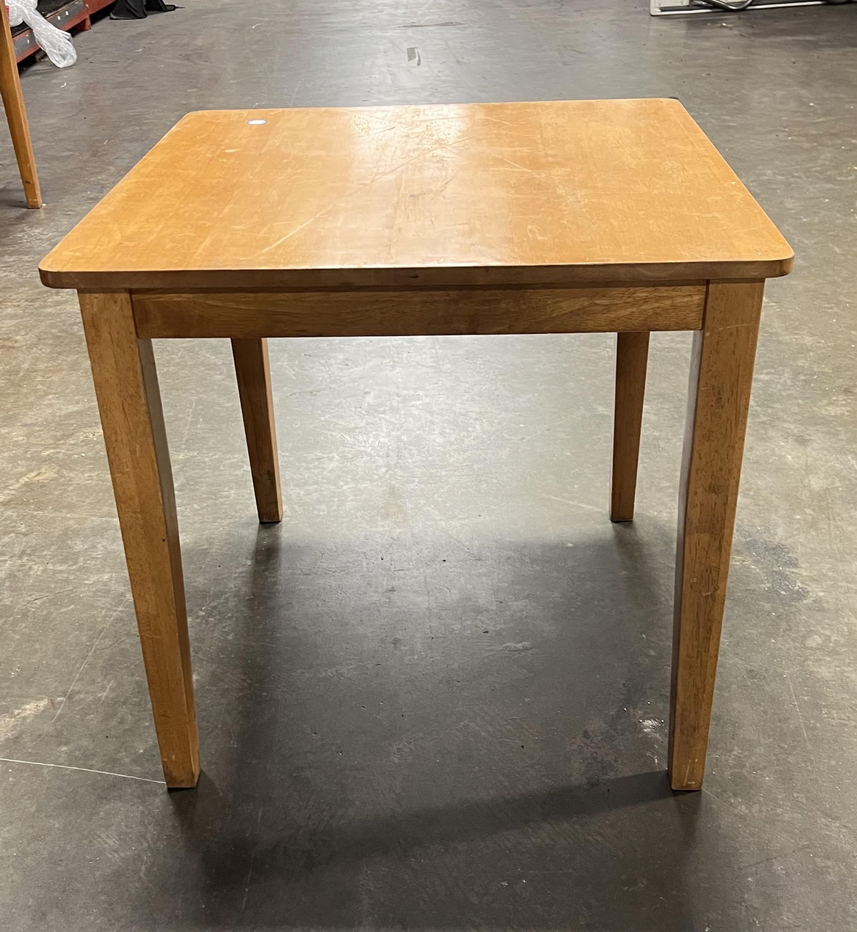 Natural Finish Square Table