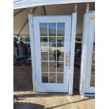 Single Glass Door set with all hardware.