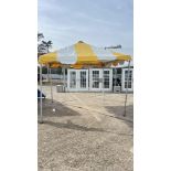 10'x10' Yellow & White Frame Tent Complete, Grade B