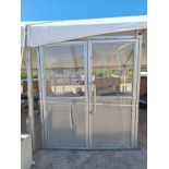 Double Door w/ Acrylic Panels w/ Hardware & Tent Rigging, Needs Loop Handle