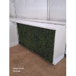 6' White Bar with Boxwood Front