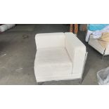 White Corner Sectional Chair with Cover