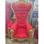Red & Gold Throne Chair