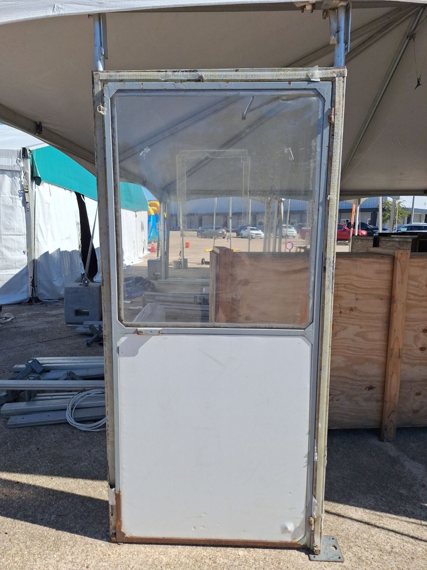 Single Tent Door w/ Vinyl Panels, Hardware & Rigging Kit