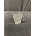 CREAMER, ETCHED GLASS