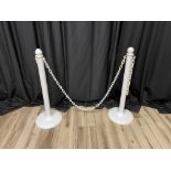 STANCHION CHAIN WHITE PLASTIC 8FT, STANCHION NOT INCLUDED