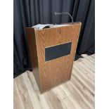 LECTERN, WITH SPEAKER/MICROPHONES