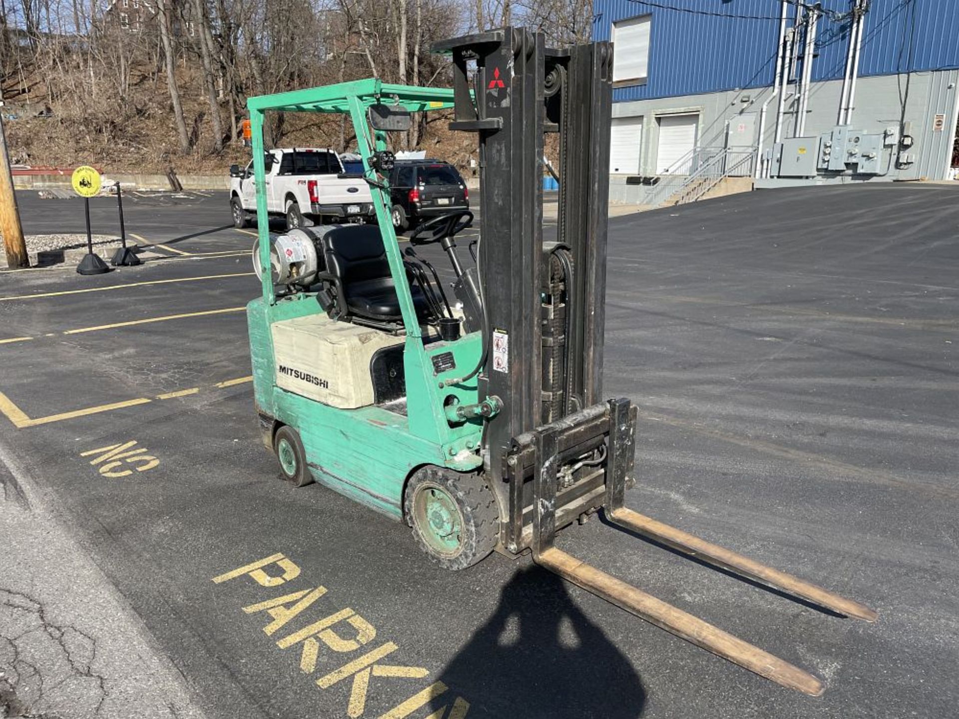 MITSUBISHI MDL FCG-18 FORKLIFT, 3,500 LB. CAP, **LATE PICK UP** - Image 8 of 13