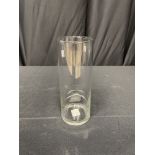 VASE, CYLINDRICAL GLASS 12"/13"