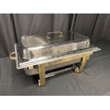 CHAFING DISH 8 QT BRASS ACCENT