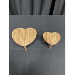 WOODEN HEART RISER SET