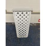 PLANT STAND, WHITE LATTICE 36"