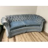 COUCH, BLUE VELVET