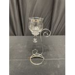 CANDLEHOLDER, SILVER, SCROLL,1