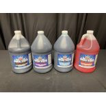 LOT OF SNO-CONE SYRUP, PUMPS & CUPS