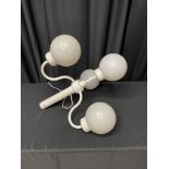 CHANDELIER,WHITE ELECTRIC-4 GLOBES