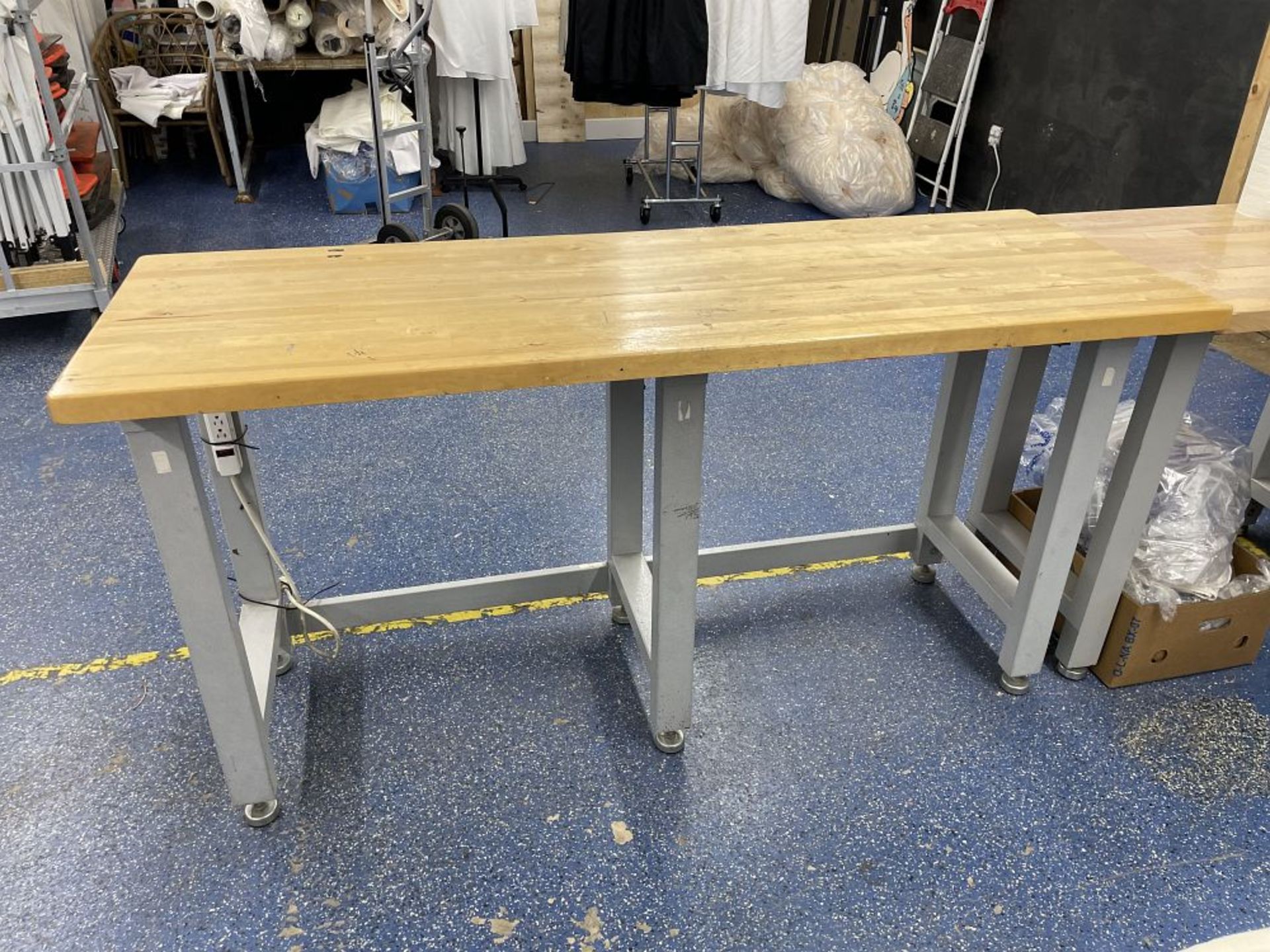 WORK TABLES W/ MAPLE TOPS