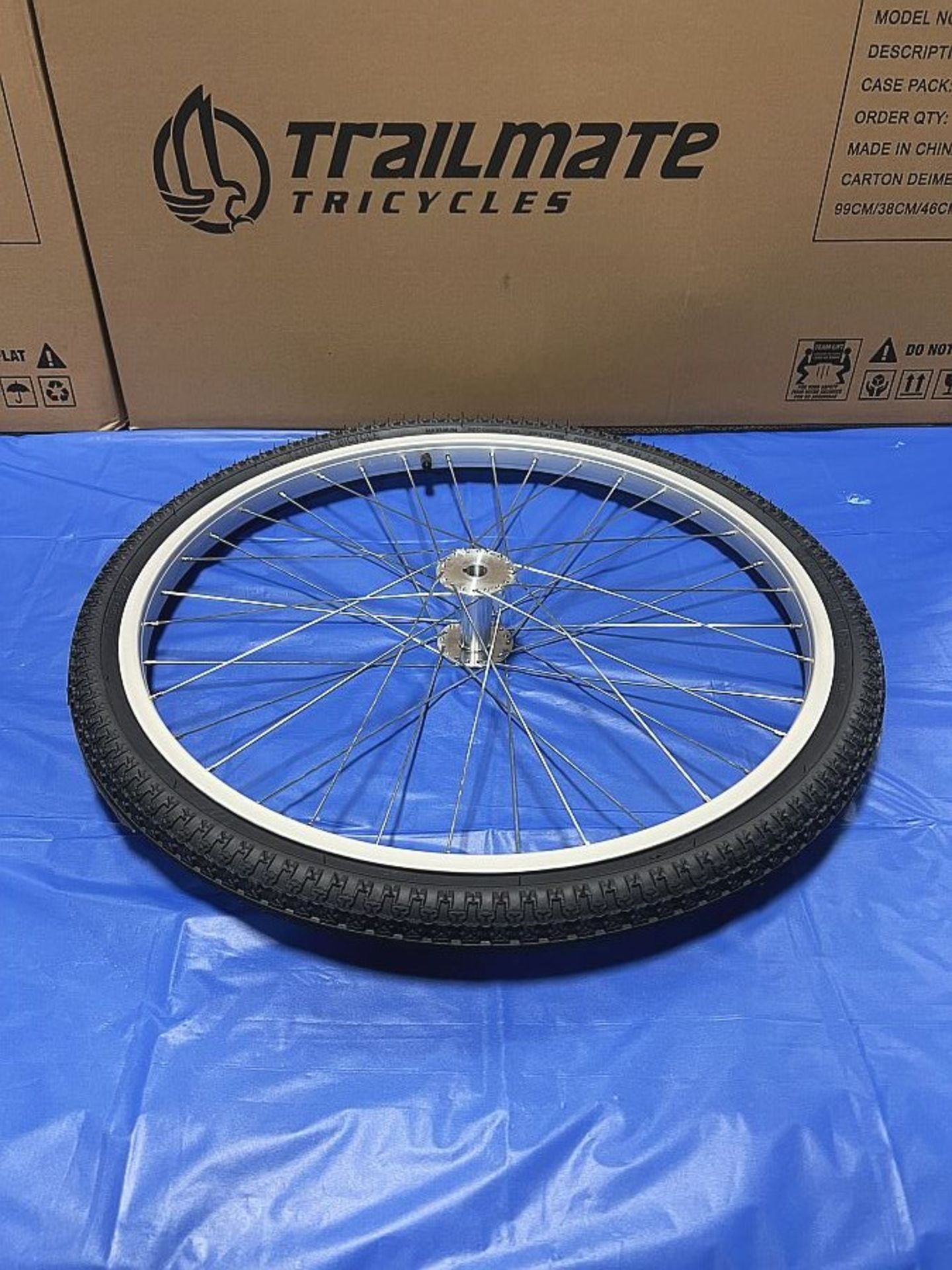 WHL 24 x 1.75 Alloy TRK RR w/ T & T, 24" RR WHL w/ Installed T & T)