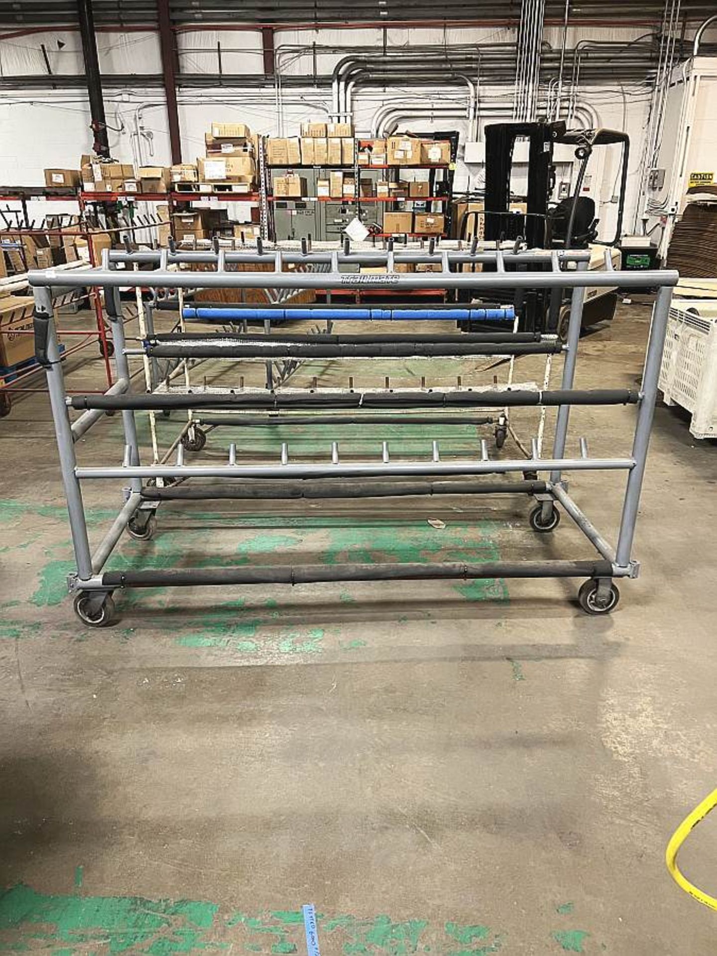 Rolling Parts Rack, 6'8" x 34" x 46.75"- no contents included