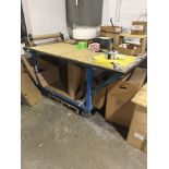 Metal Rolling Shipping Table & Rolling Box Rack