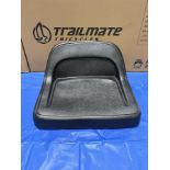 Seat Regal Tractor Black , Red Bolt Holes 3"W X 4"L)