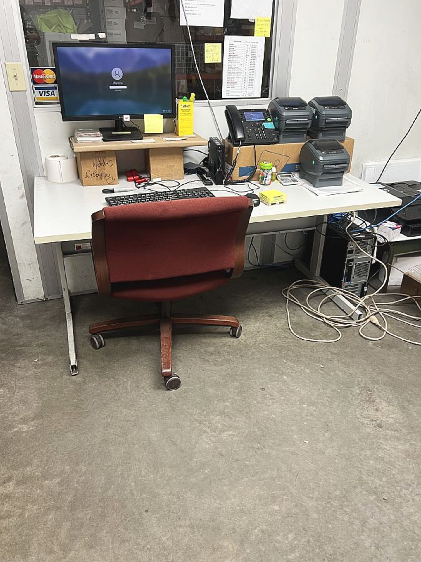 Small Desk and Folding Table- no contents