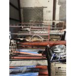 Lot of Pallet Rack including various uprights, crossmembers & wire shelves, parts racks not included