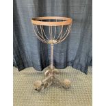 32" tall x 13" round Iron Basket Platter