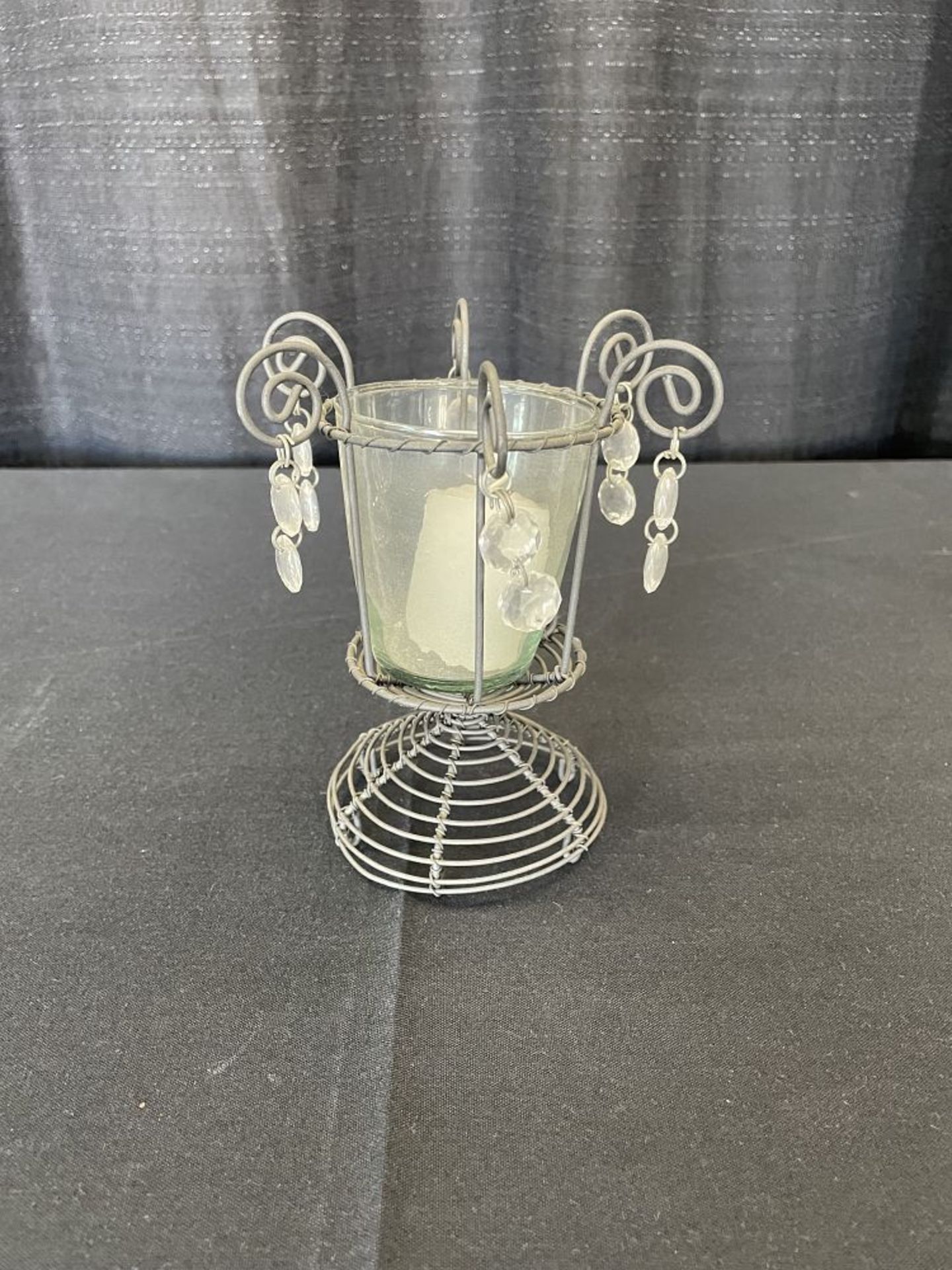 6" Votive Holder w/ beads