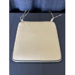 Chair Pad, Beige w/ Black Piping